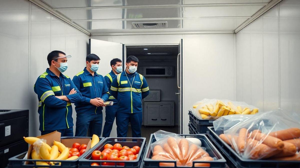 Treinamento da equipe para transporte refrigerado