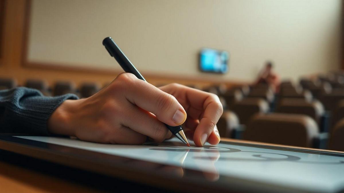 Canetas digitais para aulas virtuais: precisão e fluxo de escrita