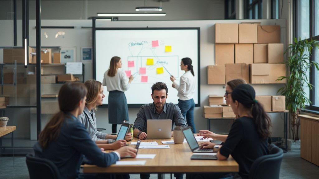 Estrutura passo a passo que você seguirá no curso passo a passo Lean Kaizen logística