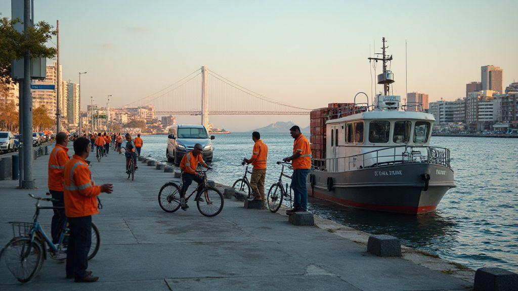 Logística de última milha adaptada ao transporte de cargas curtas por mar